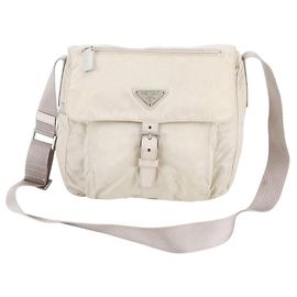 Borsa a tracolla Prada Tessuto Nylon - Crema Beige