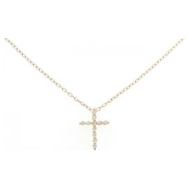 Autre Marque Collana Croce Diamanti Au750