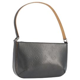LOUIS VUITTON Monogram Mat Fowler Hand Bag Gray M55142 LV