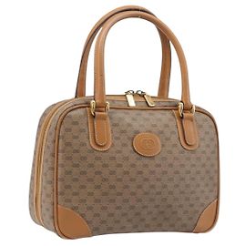 GUCCI Micro GG Hand Bag PVC Beige Gold Tone 000 104 0030