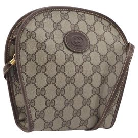 GUCCI GG Supreme Shoulder Bag PVC Beige Gold Tone 007 89 1096