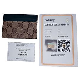 Portatarjetas Gucci en lona GG Supreme y cuero