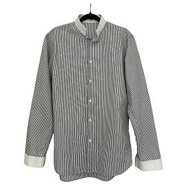 Dior Camicia in cotone a righe con colletto alla coreana