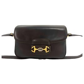 Borsa a tracolla in pelle Gucci Vintage con logo GG e dettagli Horsebit