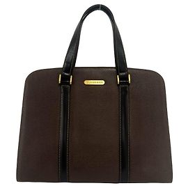 Burberry Nova Check Muster Leder Handtasche