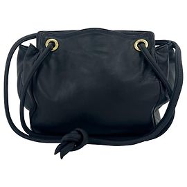 Loewe Vintage Anagram Logo Navy Nappa Leather Tote Bag