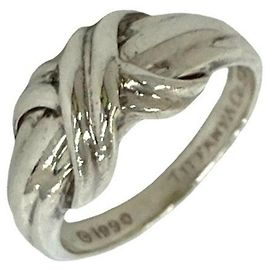 Autre Marque Anello a Fascia Tiffany Vintage Signature Silver