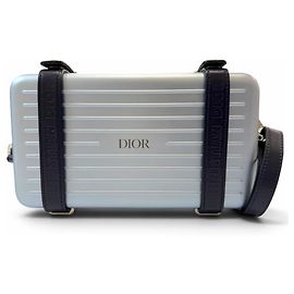 Borsa a tracolla in pelle e alluminio Dior Homme Rimowa