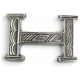Hermès Fibbia cintura Hermes Vintage Toareg Silver