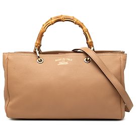 Borsa Bamboo Shopper Gucci marrone edizione limitata in pelle di vitello taglia Medium
