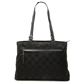 Salvatore Ferragamo Ferragamo Gancini Nylon Tote in Schwarz