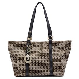 Fendi Beige Zucchino Canvas Superstar Tote