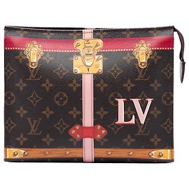 Louis Vuitton Brown Monogram Summer Trunks Toiletry Pouch 26