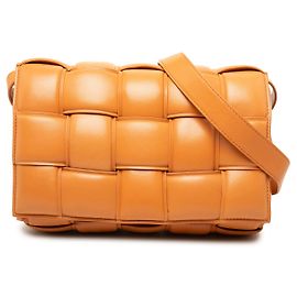 Bottega Veneta Borsa a tracolla Padded Cassette in nappa intrecciata arancione