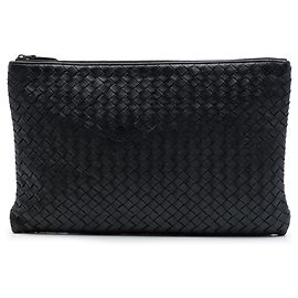 Clutch Bottega Veneta in Nappa Intrecciato nero
