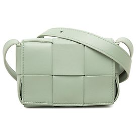 Bottega Veneta Green Candy Nappa Intrecciato Cassette Crossbody