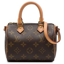 Louis Vuitton Brown Monogram Nano Speedy Bandouliere
