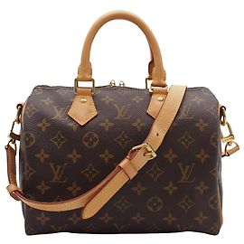 Louis Vuitton Brown Monogram Speedy Bandouliere 25