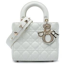 Dior White Small Lambskin Cannage My ABCDior Lady Dior