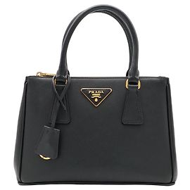 Bolsa Prada Galleria em couro Saffiano preto