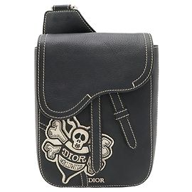 Borsa a tracolla in pelle Christian Dior x Shawn Stussy