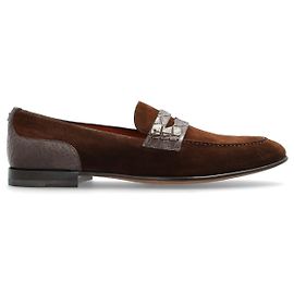 Mocassini in suede marroni Dolce & Gabbana
