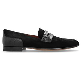 Mocassini Dolce & Gabbana in camoscio e pelle nera