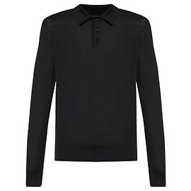 Dolce & Gabbana Kaschmir-Poloshirt mit langen Ärmeln