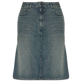 Balenciaga Denimrock in Blau Midi