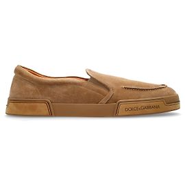 Sneaker slip-on in camoscio beige Dolce & Gabbana