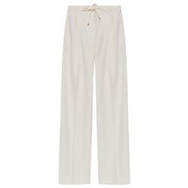Pantalones Moncler de lana color crema con pliegue