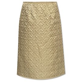 Falda midi acolchada Moncler dorada