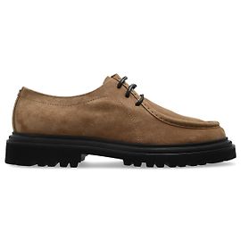 Scarpe con lacci in suede beige Dolce & Gabbana