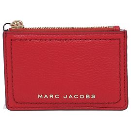Portafoglio porta carte con zip Marc Jacobs in pelle rossa