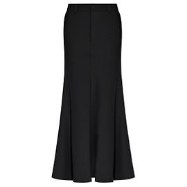 Falda sirena de lana negra Balenciaga