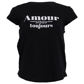 Camiseta Skinny Amour Toujours Zadig & Voltaire en algodón negro