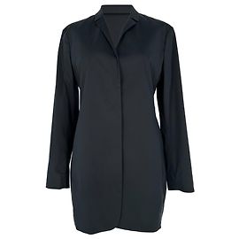 Jil Sander Blazer mit verdeckter Knopfleiste aus schwarzer Baumwolle