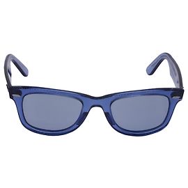 Occhiali da sole Ray-Ban RB2140 Wayfarer Square in acetato blu