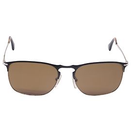 Persol 7359S Wayfarer Sonnenbrille in schwarzem Metall