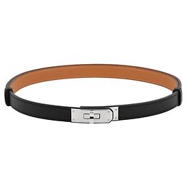 Hermès Hermes Kelly Belt 18 Gürtel Schwarzes Epsom Leder