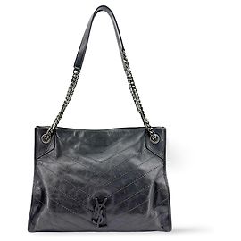 Autre Marque Saint Laurent Niki Shopping Matelasse Chevron Leather Medium