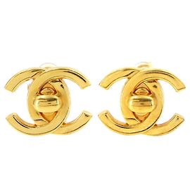 Chanel Coco Mark Turnlock Clip-Ohrringe