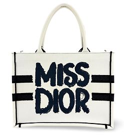 Christian Dior Miss Dior Book Embroidered Canvas Medium