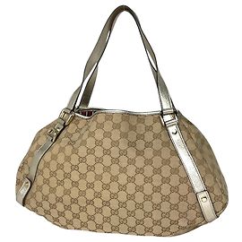Gucci Tote Bag aus GG Canvas in Beige Gold