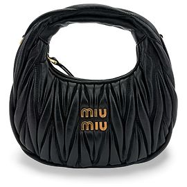 Miu Miu Wander Hobo Matelasse Leather Small
