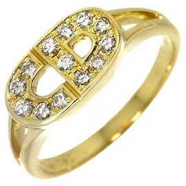 Anello Fascia con Diamanti Christian Dior in Oro Giallo 18K