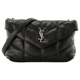 Autre Marque SAINT LAURENT - Borsa a tracolla Loulou Puffer Toy Saint Laurent in pelle liscia nera