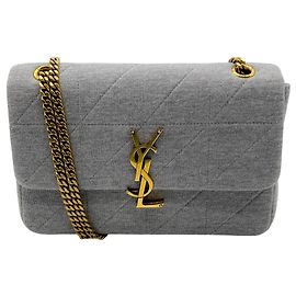 Autre Marque Borsa a tracolla Jamie mini matelassé in jersey grigio Saint Laurent