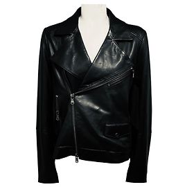 Chaqueta Moto J Brand Black Letty de piel de cordero