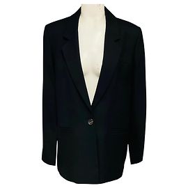 Blazer entallado de un botón negro VVB by Victoria Beckham
